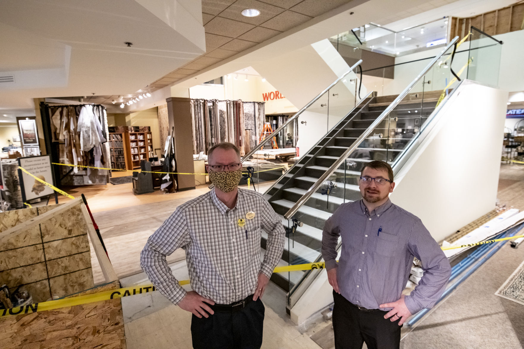 Escalator replaced with stairs